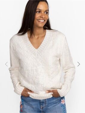 Johnny Was Women's Shona Lace Pullover Sweater Size Large